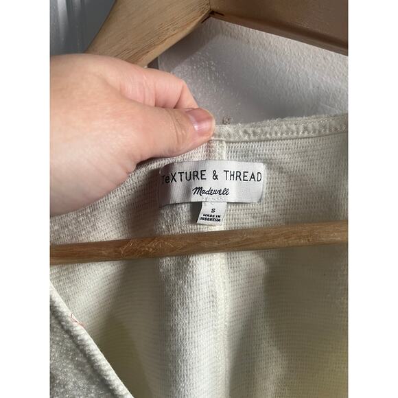 Madewell texture and thread tank tie front size small - Picture 3 of 7